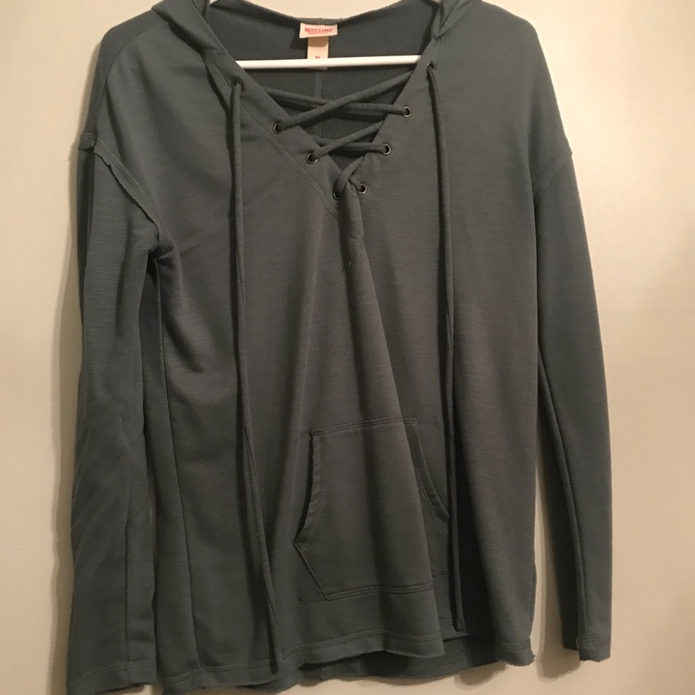 Lace up hoodie